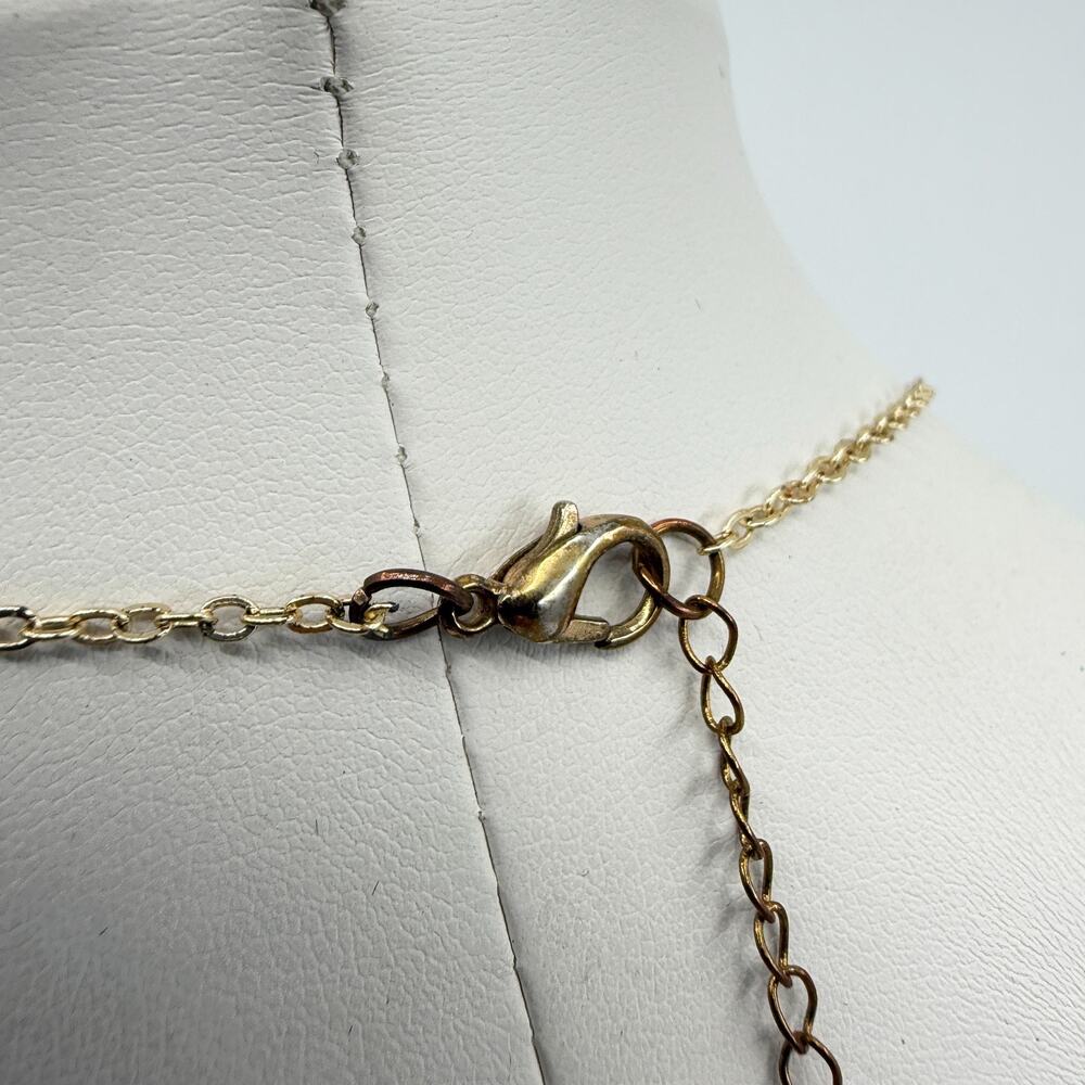 Gold Tone Minimalist Bar Pendant Necklace Essential Layering Statement Dainty - Picture 7 of 10